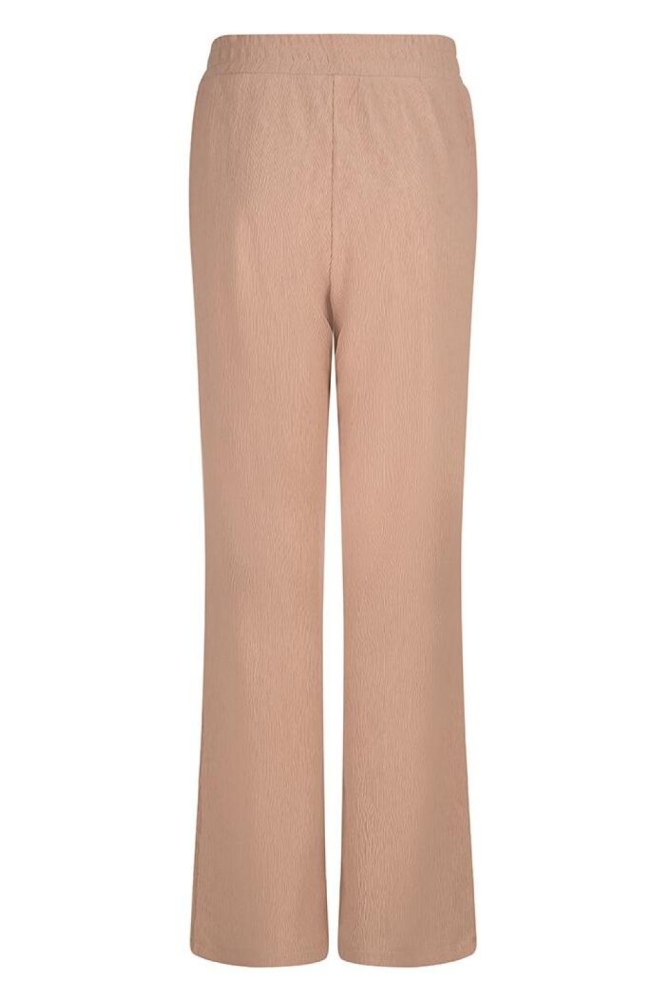 TROUSERS FANCY CRINKLE SP25 30017 183 Dark Sand